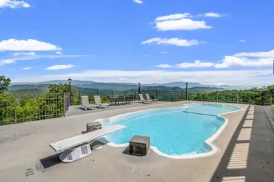 Diving board and room for the whole group to swim at once