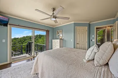 Private deck access straight out of the bedroom