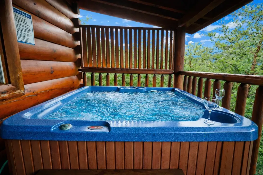 Enjoy the view while soaking in the hot tub!