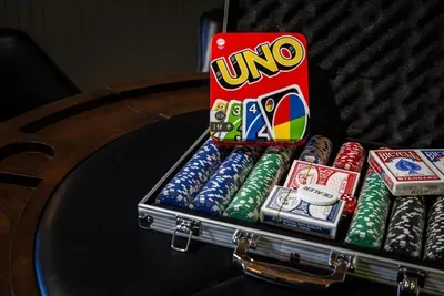 Chips stacked, cards shuffled, UNO on deck — game night practically sets itself up here. Everything you need to crown a champion is already on the table. Just ante up.