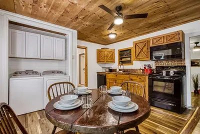 Full-size washer and dryer tucked right off the kitchen. Pack half of what you planned, stay twice as long, and head home with a clean suitcase.