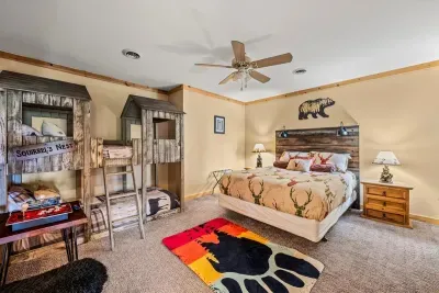 Get ready for a slumber party! This bedroom is ready for your whole crew.