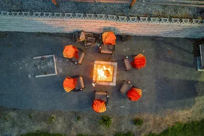 Cozy nights, crackling fire, and a sky full of dreams.