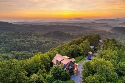 Where nature meets comfort, seen from above.