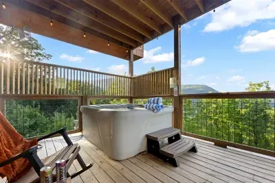Soaking in serenity, one mountain view at a time.