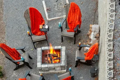Where warmth meets wonder: fire pit nights under endless skies.