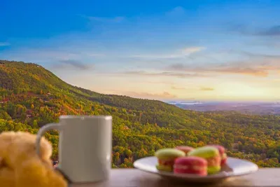 Savoring the simple joys — coffee in hand, snacks on deck, peace in mind.