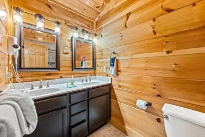 Double vanity so two people get ready at once