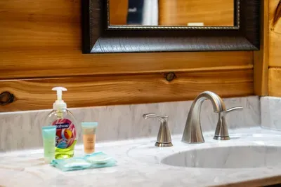 Counter space, fresh soap, and clean towels