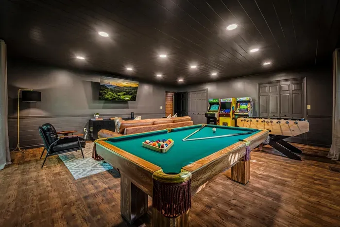 Rainy-day headquarters: pool table, foosball, and classic arcade action all under one roof. Tournament bragging rights included. This is where the trip's best stories get made.