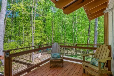 Sip your coffee in the morning on the deck.