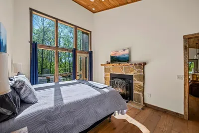 Master bedroom includes fire place and TV with Firestick--bring your own passwords!