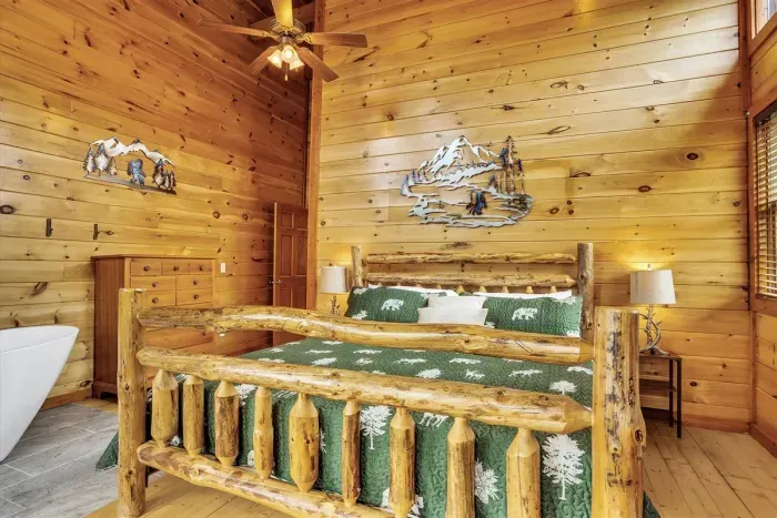 Rest easy in a plush king suite 💤