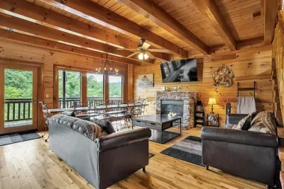 Open-concept living room with a 65” Smart TV for family movie nights 📺