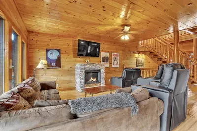 Electric fireplace adds cozy vibes year-round 🔥