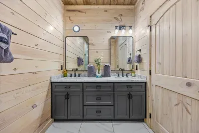 A clean and bright space where you can refresh and get ready for the day's adventures.