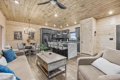 With plenty of seating, this is the perfect spot for your entire group to relax together.