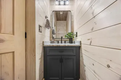 Bright and functional bathroom space designed with guest comfort in mind.