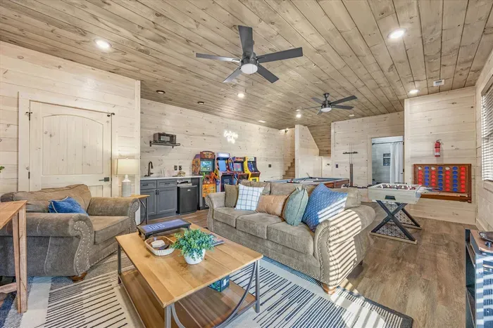 The perfect place to relax after a day of fun in the game room.
