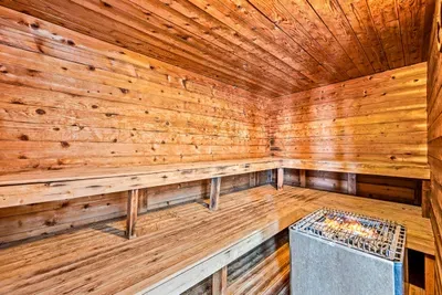 Relax in the community sauna.