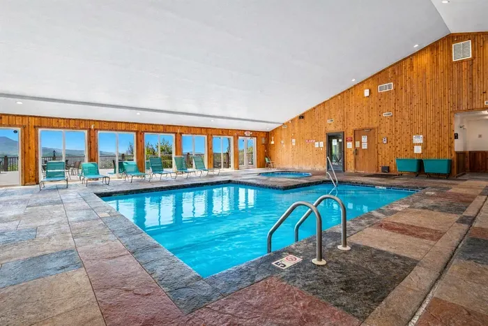 Enjoy swimming year around in the heated indoor community pool.