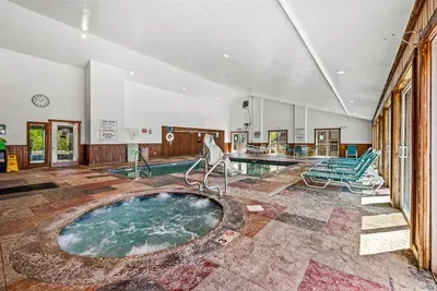 Community hot tub and heated pool.