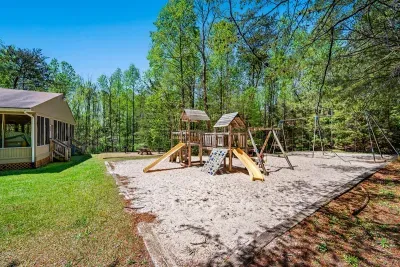 Kids will enjoy playing on the playground located in the community area!