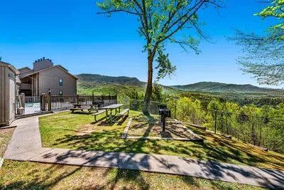 Viewing area includes charcoal grills and picnic tables.  Enjoy the view while grilling and eating!