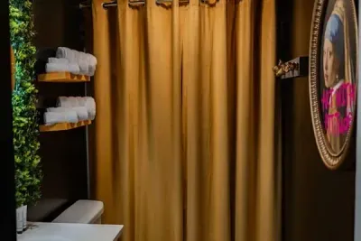 A cozy bathroom retreat, clean, calm, and perfect for refreshing moments.