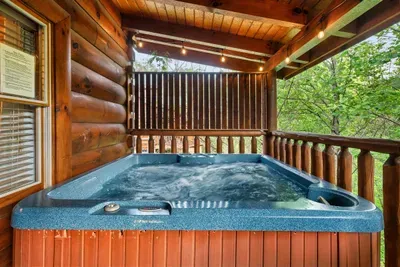 A private retreat with bubbling relaxation, day or night.