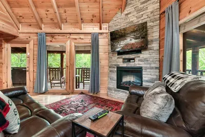 After a day of Dollywood thrills or mountain hikes, unwind here — fireplace on, favorite show streaming, family all together.