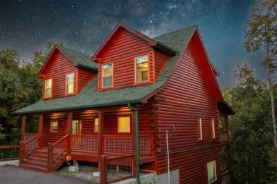 Welcome to Bearfoot Haven—a spacious Smoky Mountain cabin where family and friends can settle in under one roof.