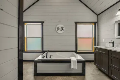 Full bathtub in the family bathroom, especially handy for families traveling with younger children.