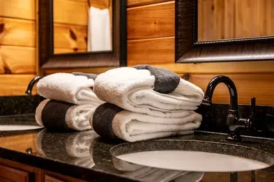 Soft, clean, and ready for your stay—face towels provided.