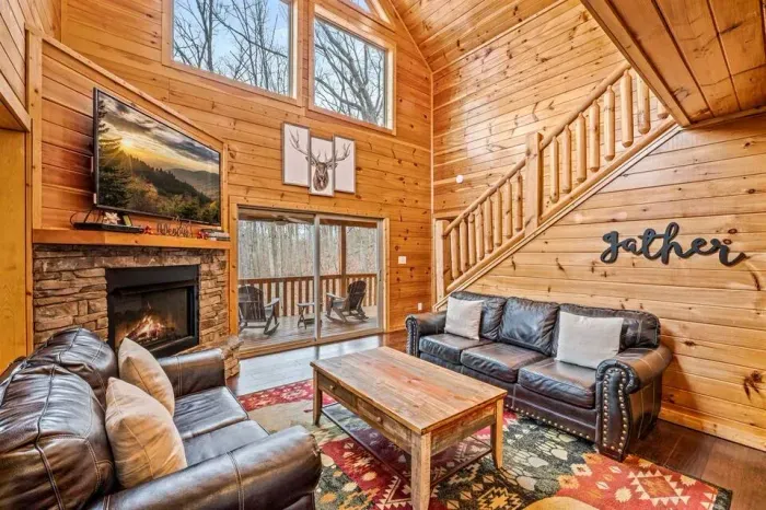 Relax, recharge, and enjoy the comfort of your private cabin living room