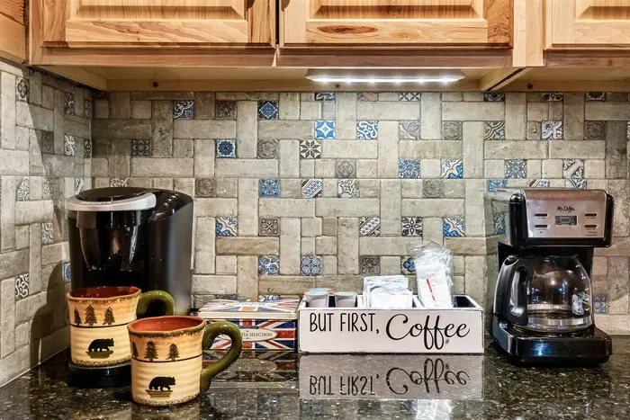Good morning!  Coffee bar includes a Keurig and a traditional coffee maker.