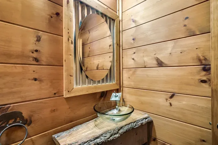 Main level half bathroom