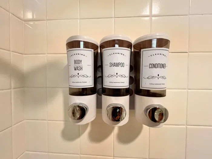 Body Soap, Shampoo and Conditioner provided in both bathrooms