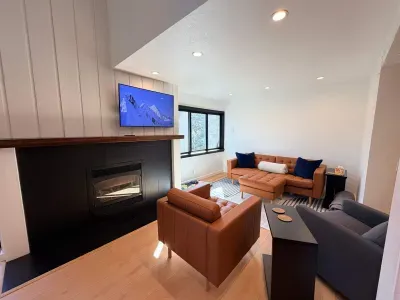 Gas Fireplace and Smart TV in Living Room