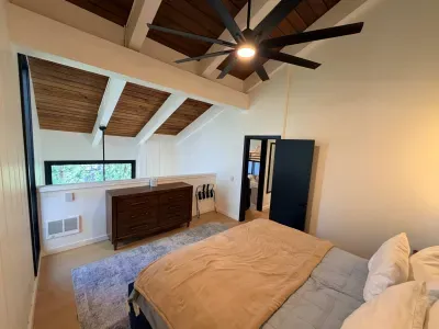 King Bed and Dresser in Loft Sleeping Area