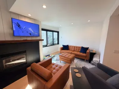 Fireplace and Smart TV in Living Room