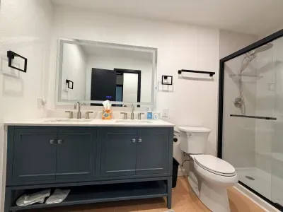 Upstairs Bathroom Vanity, Toilet and Shower