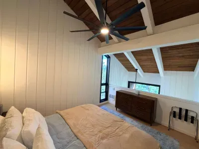King Bed and Dresser in Loft Sleeping Area