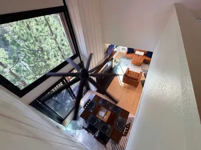 Downstairs Dining Area and Living Room viewed from Loft