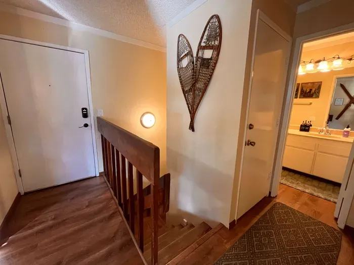 Front door, Upstairs bathroom and Stairs to Downstairs Bedrooms and Bathroom