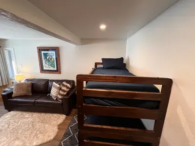 Pullout couch and bunkbed