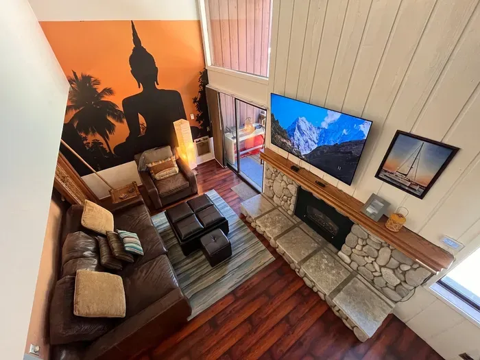 Living room view from loft