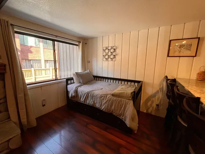 Pullout Bed **NOTE* Pictured as a double.  There is a 2nd double mattress trundle that slides out from underneith.  It can be used as two double beds or raised and pushed together to become a "2 mattress queen".