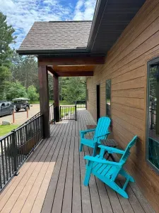 New build w/lake views from all levels! 3k+ sq.ft, 4bdrm / 3bath / twin beds (4) Sleeping Loft, ramp access, covered wrap-around deck, finished lower-level walk out to the fire-pit area and path to private boat dock, and views of sunrise and sunset.