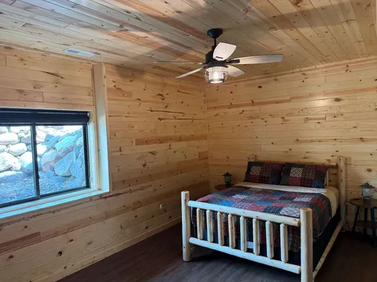 Lakeside #1 lower level Queen Bed, Bedroom #4 in the house, includes closet, night stands with plug in's for your phones, and space for pack n play, etc.